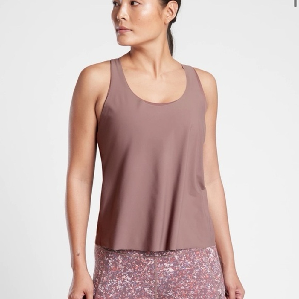 Athleta 2-in-1 Built in Bra Ultimate Support Top sz S